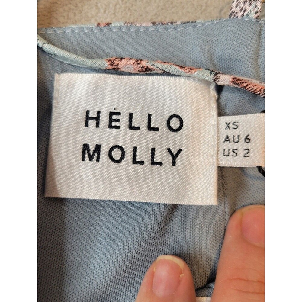 Hello Molly Carlotta Dress Blue floral Size US Xs 2 - Picture 7 of 9